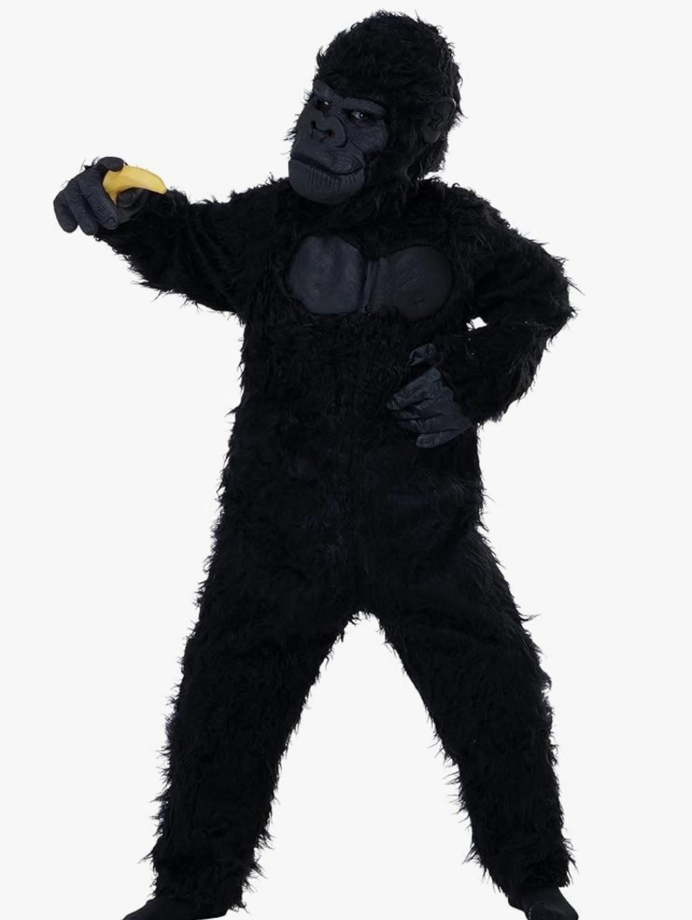 Black Furry Gorilla Kids Costume